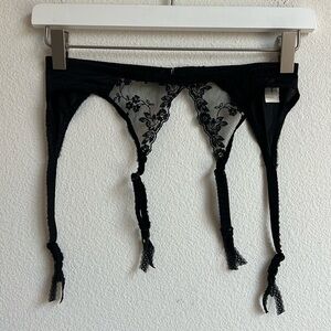 Vintage Christian Dior Black Lace Garter Belt